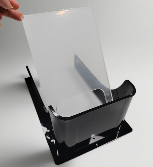 美杰亚克力定制案例实拍(black-acrylic-brochure-holder)