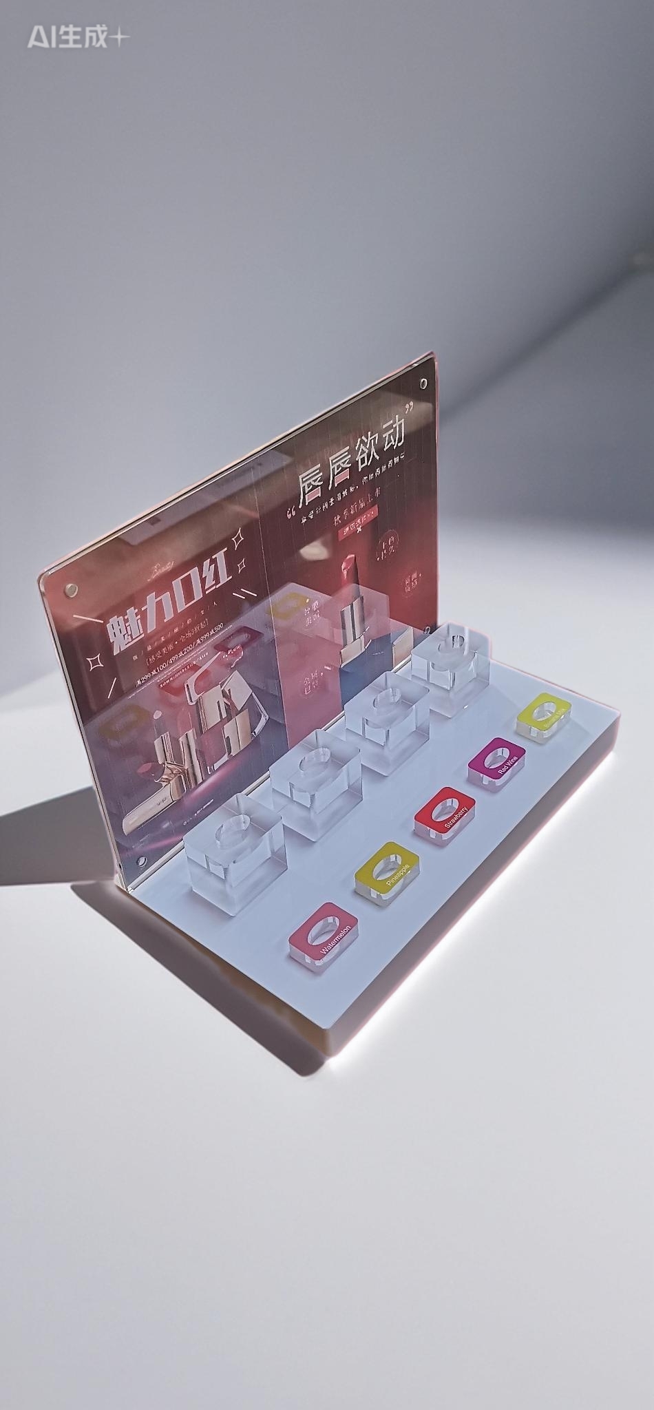 美杰亚克力定制案例实拍(web-cosmetic-acrylic-display-stand)
