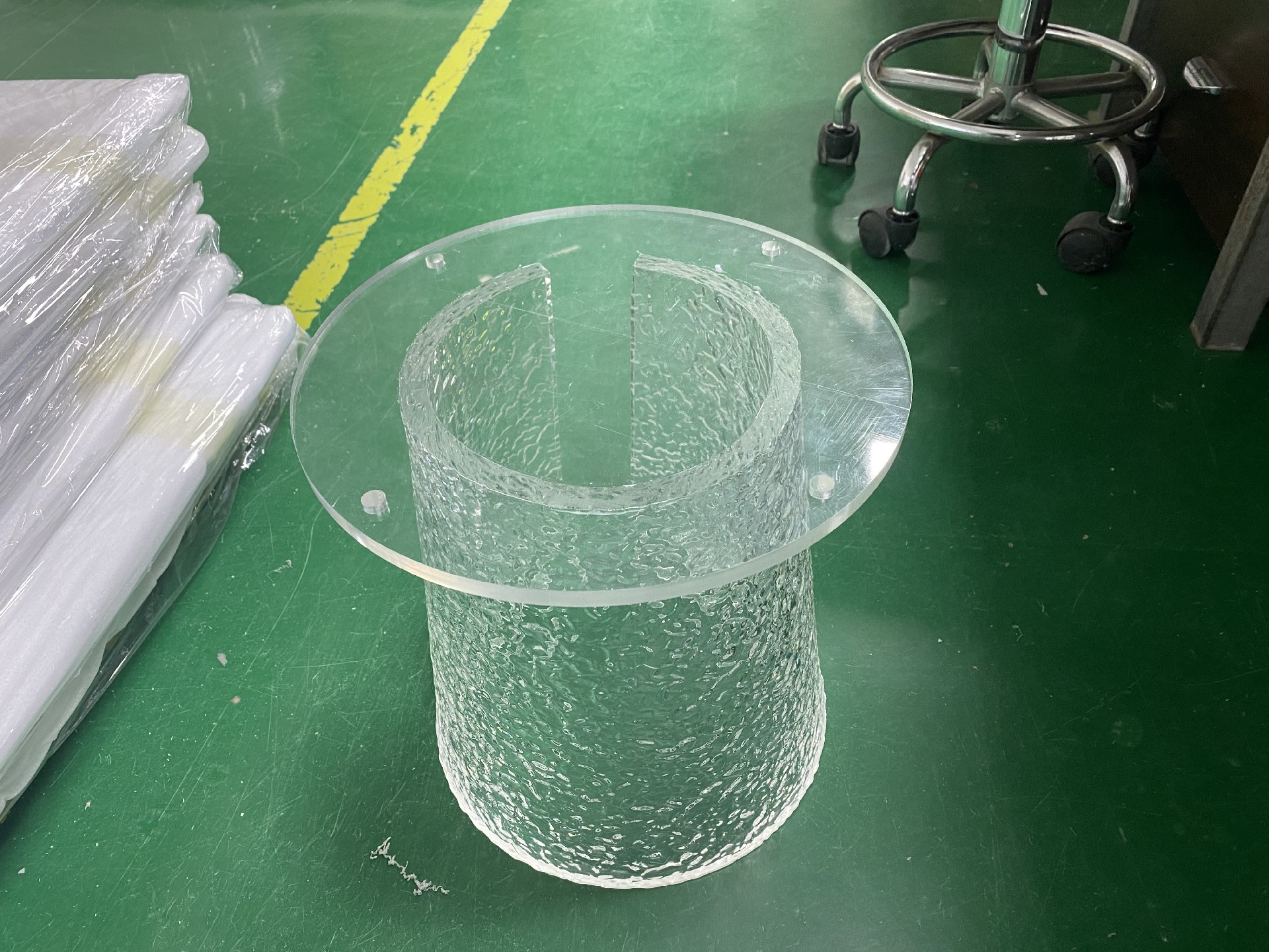 美杰亚克力定制案例实拍(new-acrylic-ice-pattern-stool)