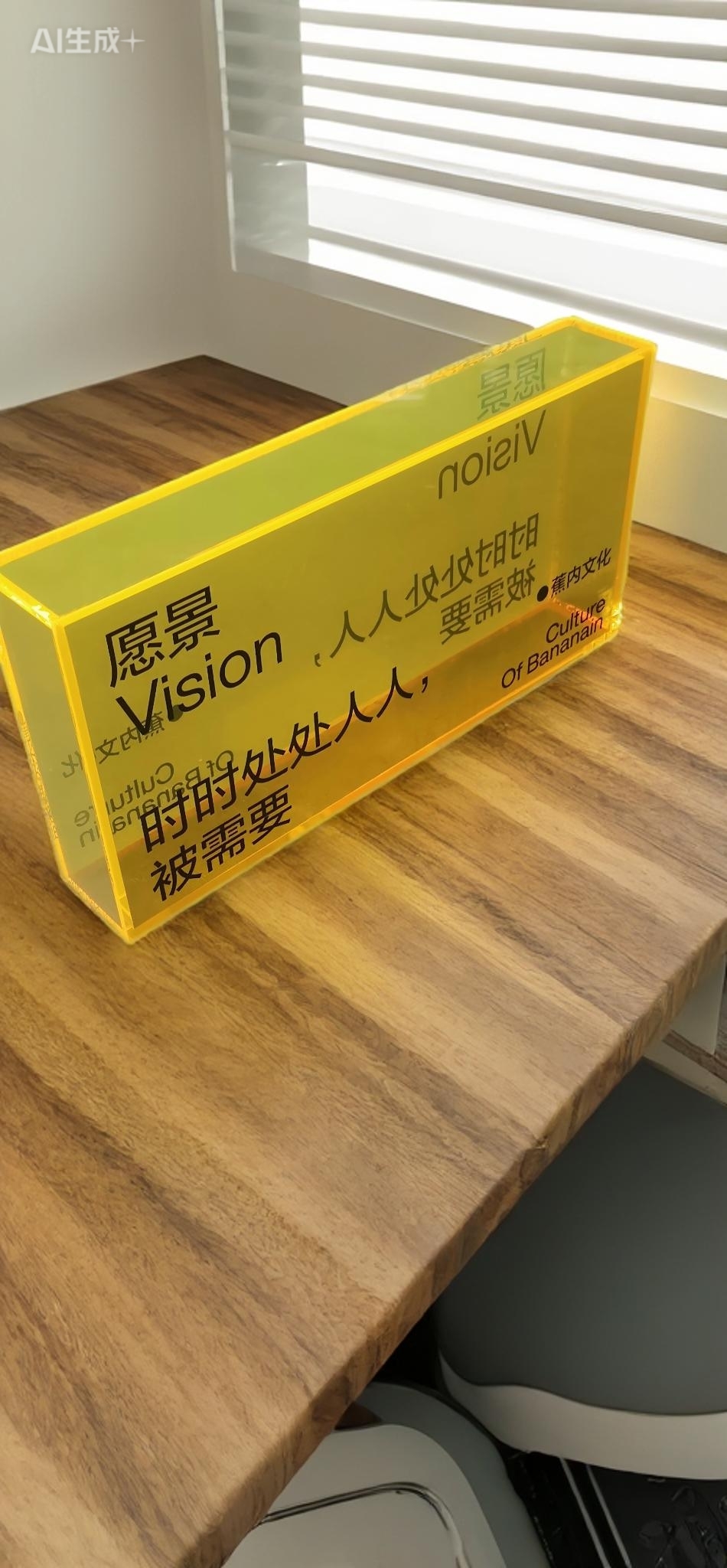 美杰亚克力定制案例实拍(web-yellow-acrylic-sign-brick-side)